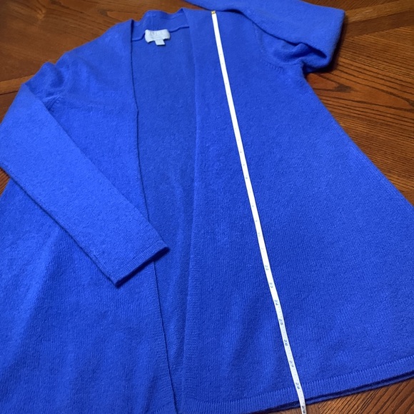 PURE Collection Cashmere Swing Open Cardigan in Blue Long Sleeve Women’s sz S - Picture 8 of 10